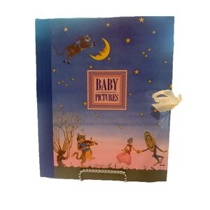 Baby Pictures photo album Book. VTG 1995 Holds 20 Photos Closes W/ Ribbon Bow